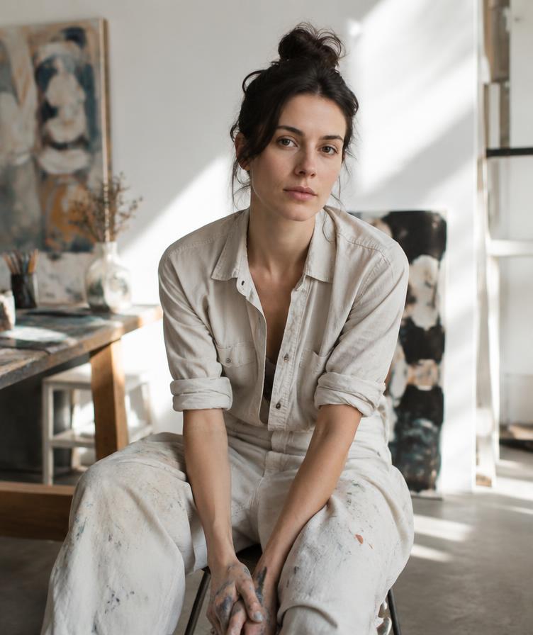 Portrait of Lena Voss in the studio